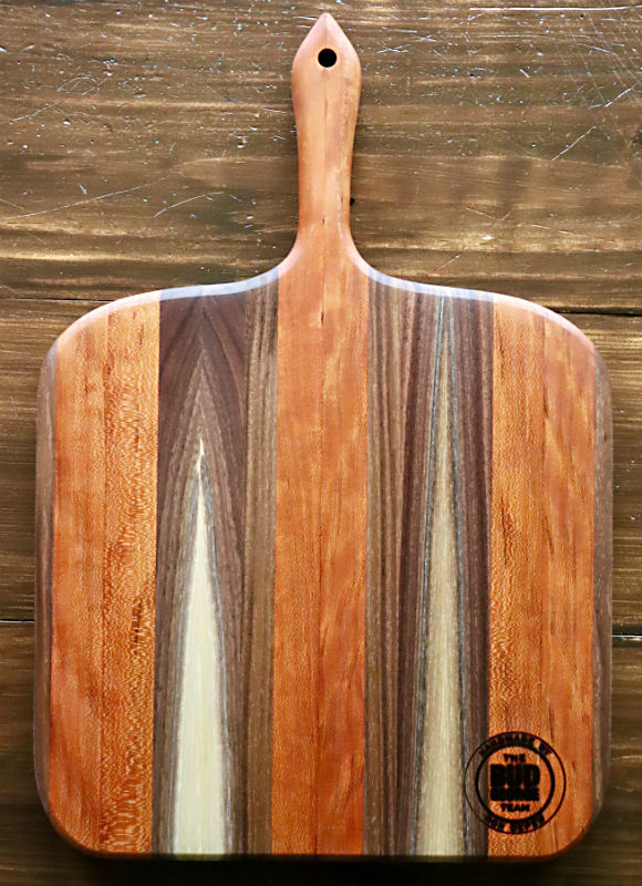 Maple Wood Cutting Board with Cherry Inlay Maple Offset Cutting Board